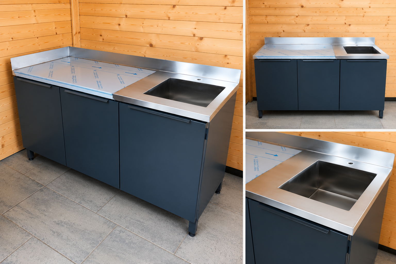 Proiect Metaliket - mobilier metalic cu blat și chiuvetă din inox